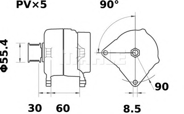 MAHLE ORIGINAL MG 32 Alternator